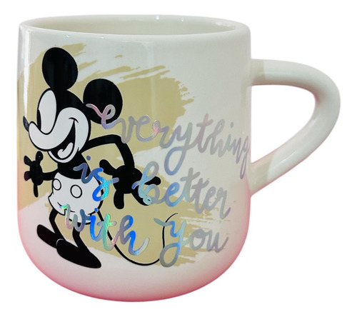 Taza Disney Mickey Y Sus Amigos + Polvo Chocolate Galeria Dc Color Beige Mickey Beige