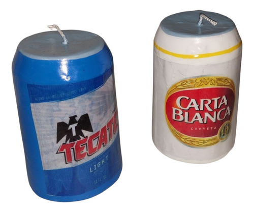Vela Pastel .:: Lata Bote Cerveza Tecate Carta B V1 ::. C/2