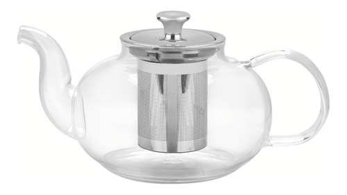 Tetera De Vidrio Y Acero Inox Con Infusor 1 Litro Tramontina