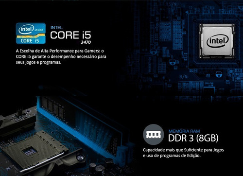 Kit Processador I5 - 3470 + Placa Mãe H61 + 8gb Ddr3 + Nfe