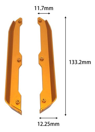 2 Piezas De Guardabarros Para Chasis De Coche Rc, Barra Oro