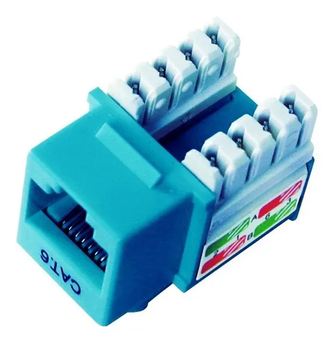 JACK RJ45 CAT 6 AZUL-ROJO