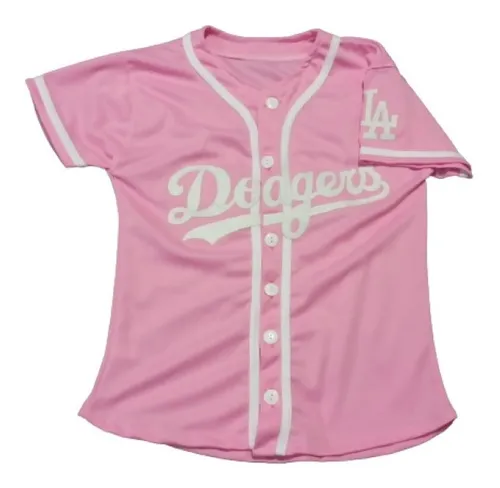 Jersey Playera Mujer Dama Dodgers La Los Angeles Rosa