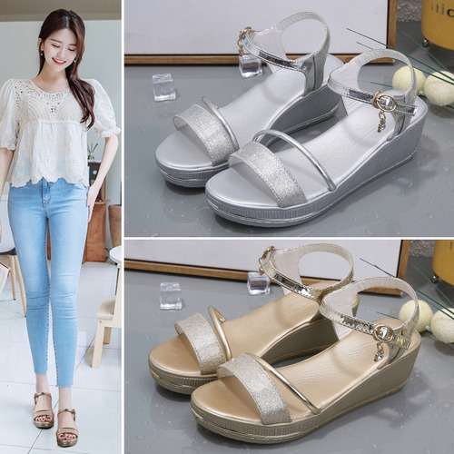 Zy Sandalias Con Plataforma Para Mujer Moda Verano Tacones