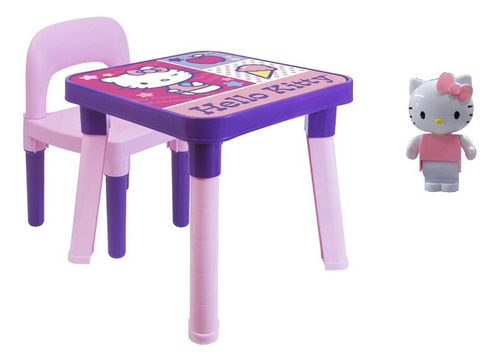 Mesa Infantil Hello Kitty C/ Cadeira - Tampo Removível