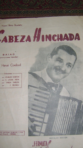 Partitura Piano Cabeza Hinchada Baion De Herve Cordovil