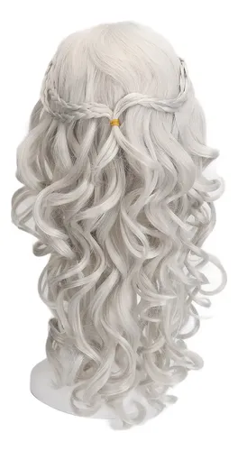 Peluca Trenzada Morada Para Cosplay Infantil - Fibra Sintética Resistente Al Calor, Gorro Ajustable, Ideal Halloween