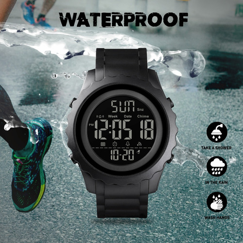 Imagen 4 de 10 de Reloj Deportivo Burk 1624 Cronometro Alarma Luz Digital !