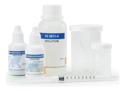 Kit Para Medicion De Alc  Y Acidez Total 100 P Hanna Hi3811