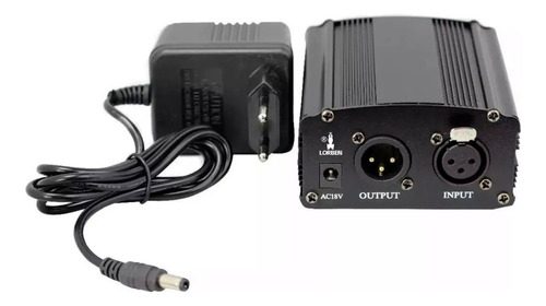 Phantom Power Fonte 48v Cabo Xlr Microfone Lorben 220v