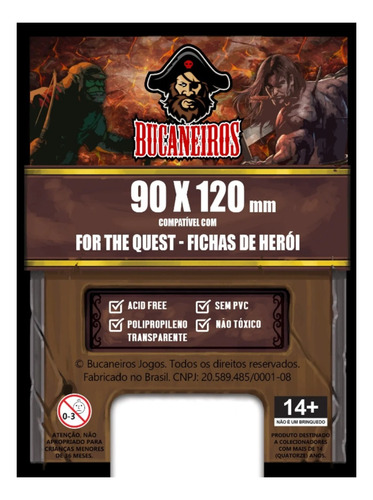 Sleeves For The Quest Fichas De Herói Bucaneiros 90 X 120mm