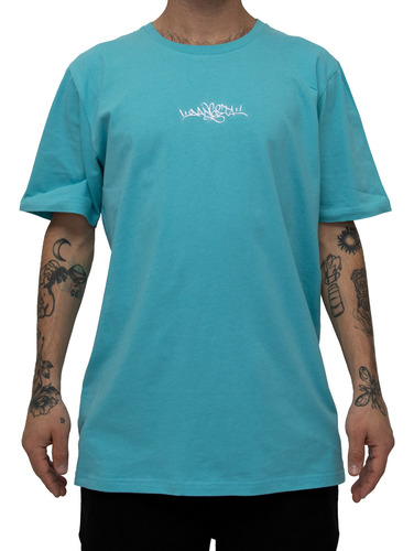 Polera Gangsta Tag Aqua