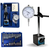 Comprar 1 Relogio Comparador 0,01 0-10mm + Base Magnética Articulada
