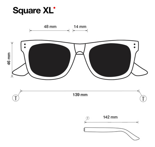 Óculos De Sol B+d Square Xl Uv400