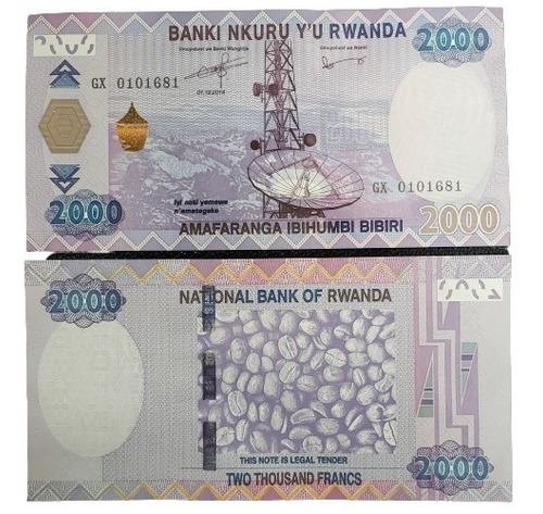 Ruanda - Billete 2.000 Francos 2021 - Unc