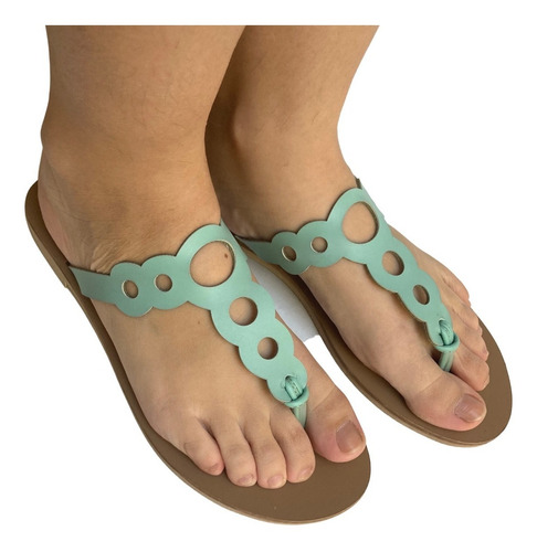 Imagen 5 de 10 de Sandalia Dama Felipe Rentería Moda Casual Círculos Flat