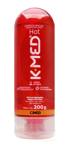 Gel Lubrificante Íntimo K-med Hot Efeito Quente 200g Cimed