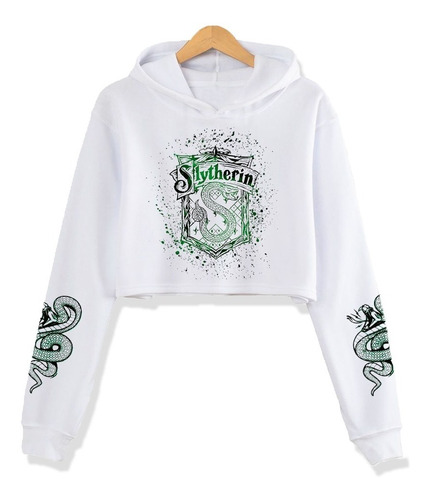 Buzos Estilo Cortos Con Capucha - Harry Potter Slytherin