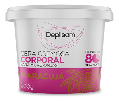 Cera Cremosa Corporal Depilsam De Micro-ondas Maracujá 200g