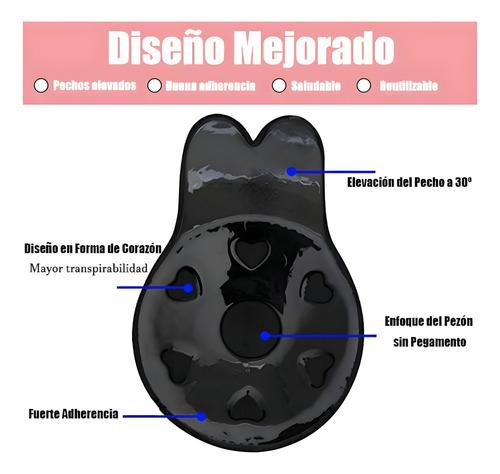 Brasier Levanta Mamas Invisibles Adhesivos Reutilizables Up