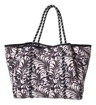 Comprar Cartera Tote De Neopreno Popupsbrand Print Palms Negra