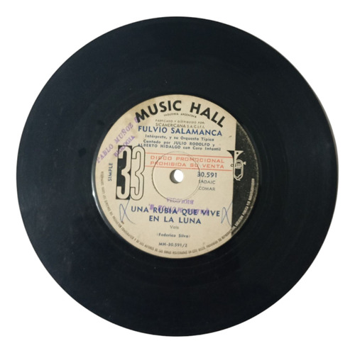 Vinilo Single De Fulvio Salamanca Herrerro Sentimenta ( I118 (Usado)