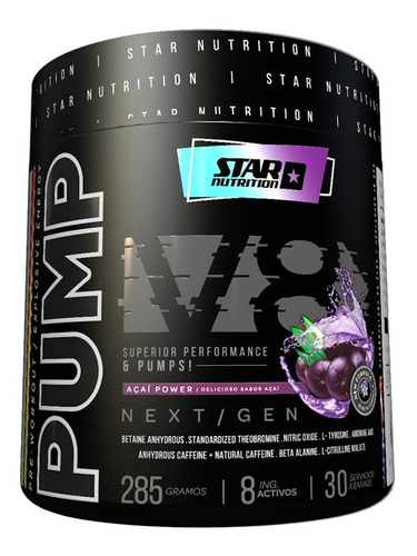 Pump V8 Star Nutrition X 285 Grs - Pre Entrenamiento