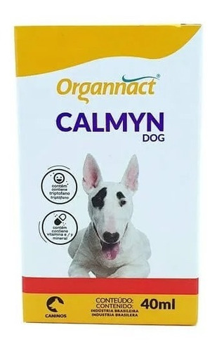Calmyn Dog Organnact 40 Ml Age Com Calmante Para Cães