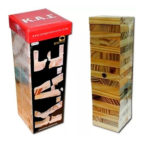 Kae Juego Mesa Torre De Maderas Bisonte