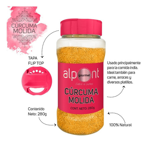 Alpont Cúrcuma Molida 280 Gramos 2 Piezas