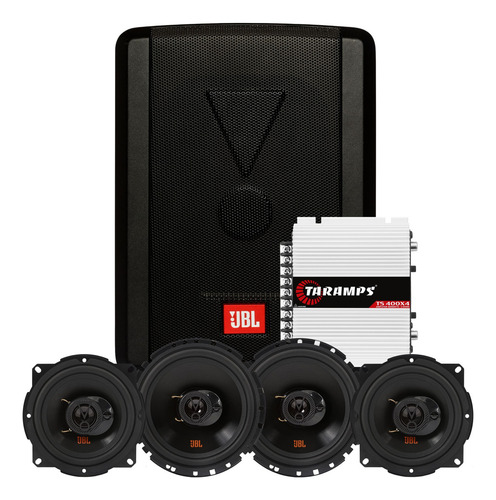 Subwoofer Jbl 6x8 Pol Com 4 Falante 6 E 5 Pol E Amplificador Cor Preto