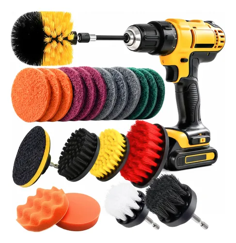 Kit 22 Escovas Rotativas para Limpeza de Furadeira e Parafusadeira