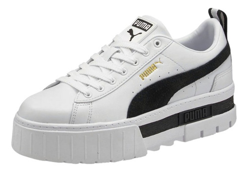 Tenis Puma Casual Mayze Lth Blanco De Dama 381983 01
