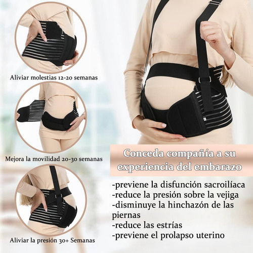 Faja Para Embarazadas Soporte Maternal Con Chaleco Ajustable