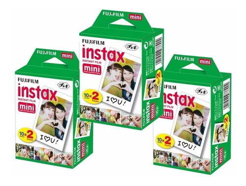 Filme Instantâneo Fujifilm Instax Pack Com 3x 20 Unidades