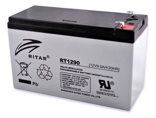 Batería Ritar Rt1290 (12v 9ah) Terminal F2 