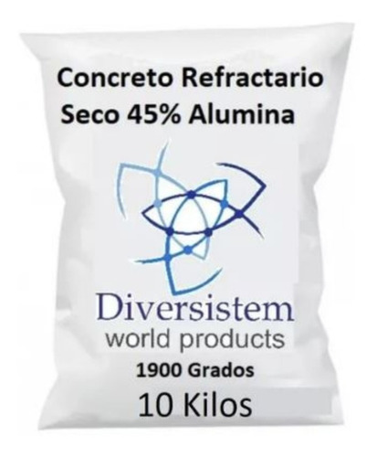 Concreto Refractario Tr44 Denso Para Fraguas 1350°c 10kg