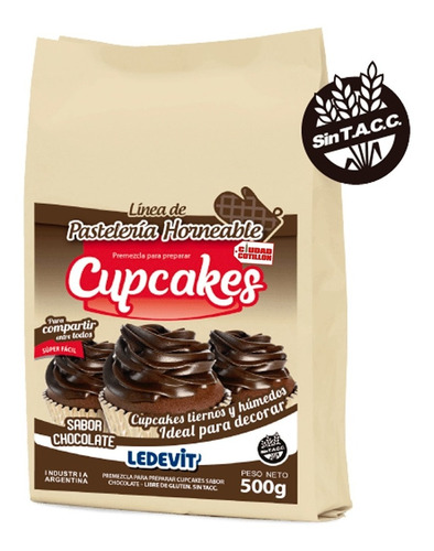 Premezcla Cupcakes Chocolate 500g Ledevit