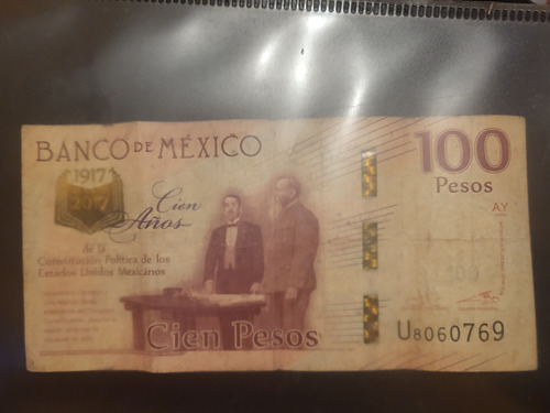 Billetes Conmemorativo De 100 Pesos