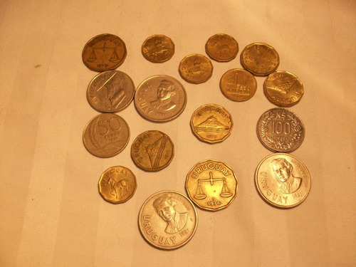 Moneda Lote Antiguo Coleccion/urugua Descontinuado 1971/89