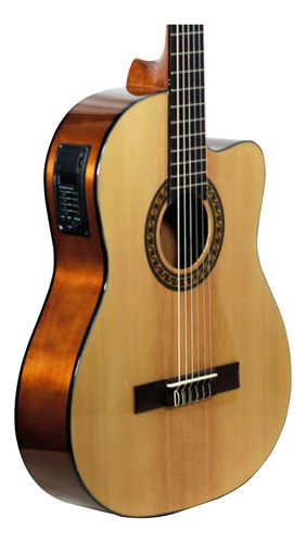 La Sevillana Ua-2ceq Guitarra Electroacústica Abeto Natural