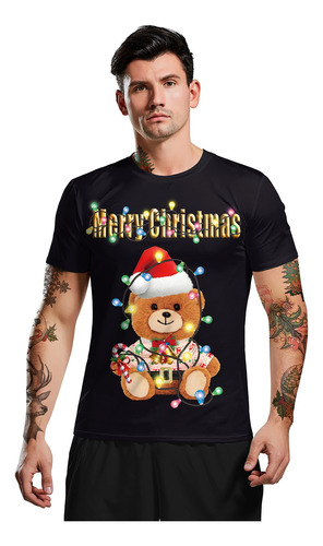 Camiseta De Navidad De Oso Negro