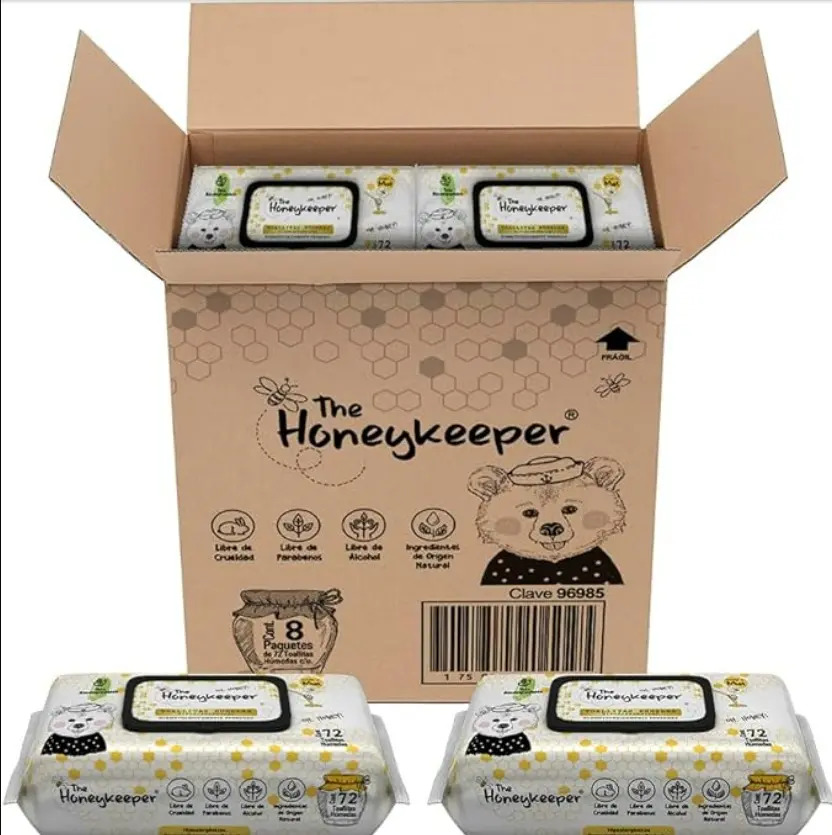 Toallitas Húmedas The Honey Keeper 72's c/u - Caja con 8pzas