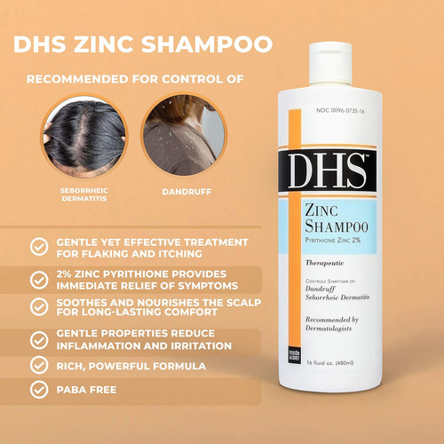 Shampoo De Zinco Dhs, 16 Onças (pacote Com 2)