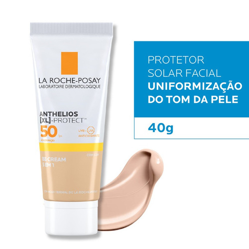Protetor Solar Facial 5 Em 1 Anthelios Bb Cream Fps50 40g