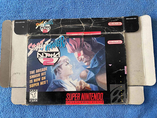 Caja Original Street Fighter 2 Alpha De Super Nintendo Snes