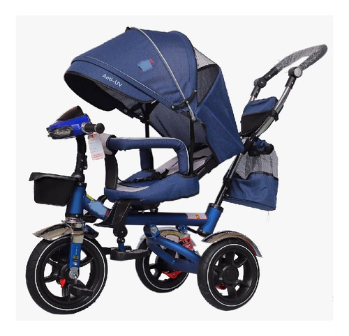Triciclo Para Bebe/niños 6m-6años,silla Reclinable,giratorio