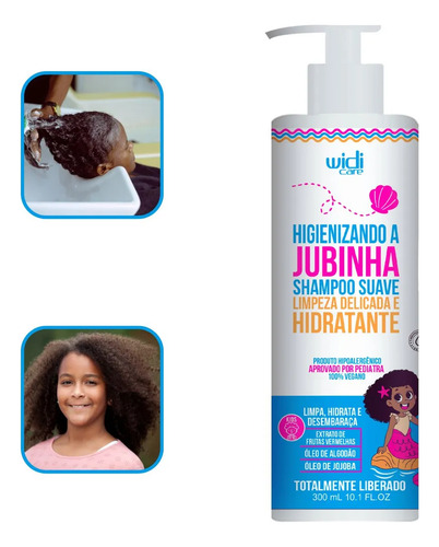 Shampoo Jubinha 300ml E Ondulando A Juba 500ml - Widi Care