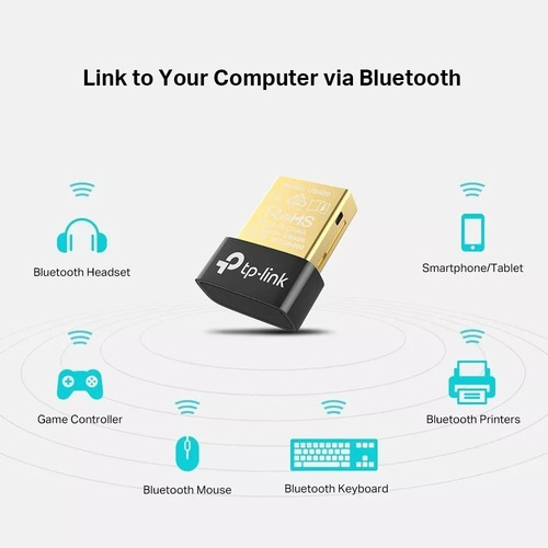 Imagen 2 de 2 de Adaptador Bluetooth Usb Nano Tp-link Ub400 Notebook Pc Jmc