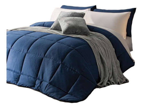 Edredón Concord Matrimonial Xl/queen Size Essencial Color Marino